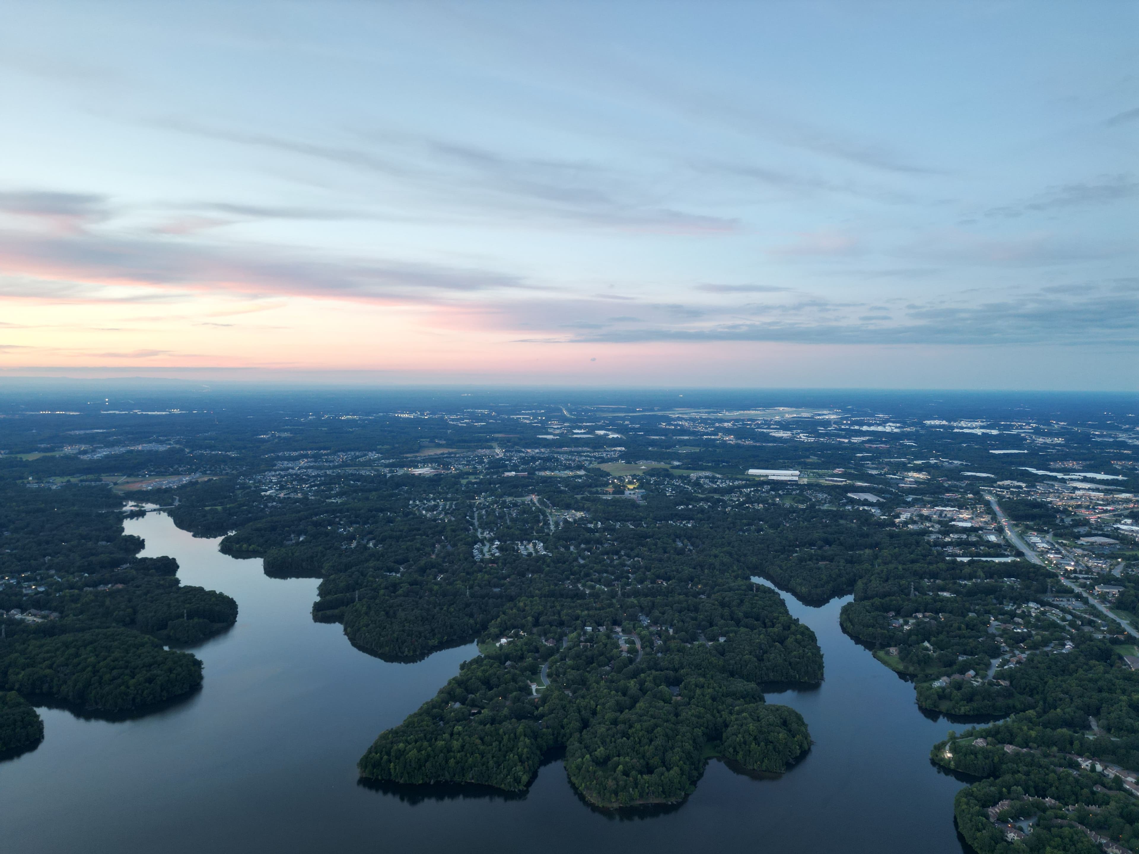 Aerial view of Lake Norman, North Carolina